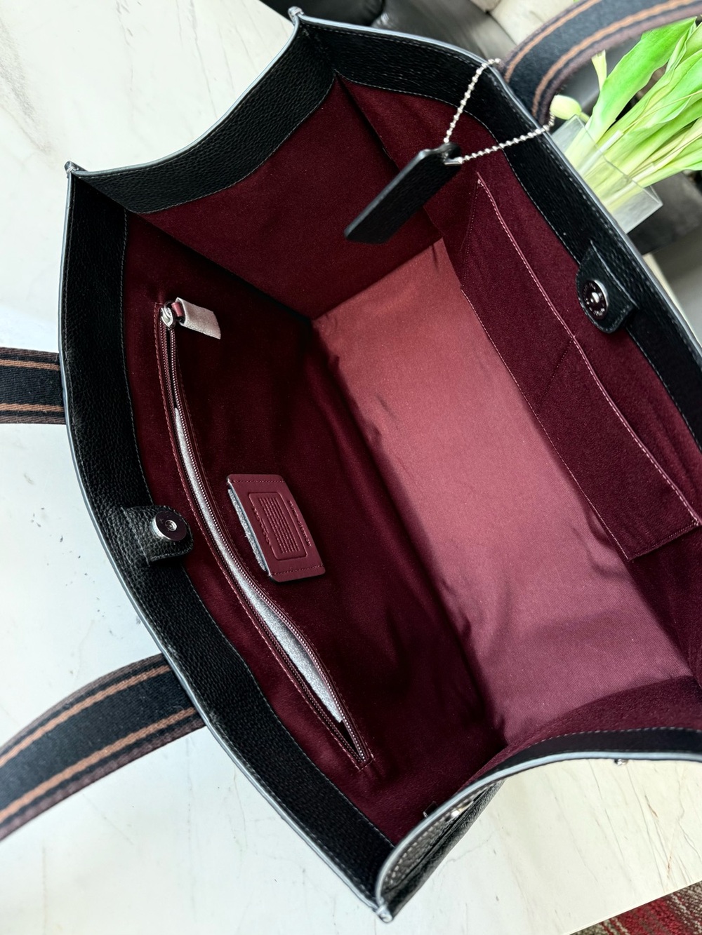 New COACH Large Smith Tote Bag Pebble Leather - Picture 11 of 16